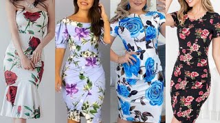 beautiful cocktail dresses for party The latest fashion models for this year printed bodycon dress 👗 [upl. by Nikal260]