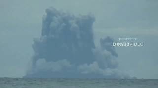 Fire fights with Water Spectacular explosions from Krakatoa volcano 1 Jan 2019 [upl. by Barram]