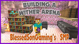 BUILDING A WITHER FIGHTING ARENA MINECRAFT BEDROCK [upl. by Shurlock996]