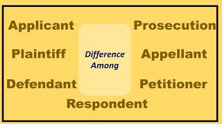 Difference Among Plaintiff Defendant Appellant Respondent amp Petitioner  Legal Vantage [upl. by Nahs]