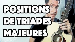 Les positions de triades majeures sur la guitare  Le Guitarvlog avec Sebastien Zunino  Tuto [upl. by Mountford820]