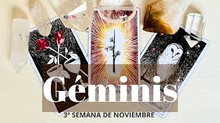 🍁GÉMINIS🍁3ª Semana NOVIEMBRE  TAROT CONSCIENTE [upl. by Rodmann]