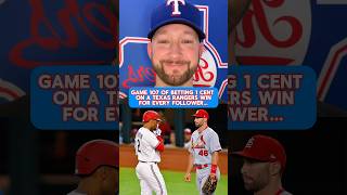 Game 107 of betting 1 cent on a Texas Rangers WIN for every follower… shorts texasrangers [upl. by Velvet]