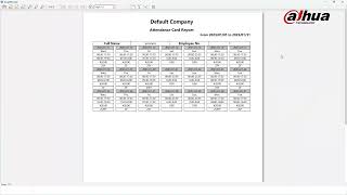 SmartPSS Lite Attendance Application Report  Dahua Technology MENA [upl. by Vannie]