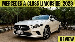 New Mercedes Aclass Limousine 2023  A200 d review amp features loaded  Voyager Aamir [upl. by Nnahgem]