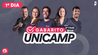 Gabarito UNICAMP 2024  2ª Fase 1º dia – Correção de prova AO VIVO [upl. by Nagaet]