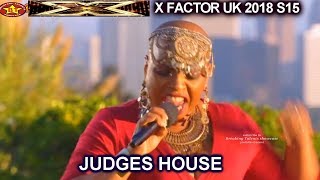 Janice Robinson original song Love Is In the Atmosphere The Overs  Judges House X Factor UK 2018 [upl. by Ailongam]