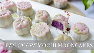 Vegan Ube Snow Skin Mochi Mooncakes GlutenFree Naturally Sweetened [upl. by Raven]