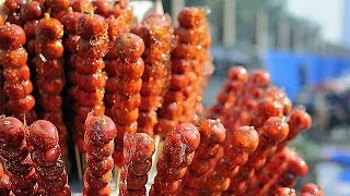 Tanghulu  A traditional Chinese snack Hello China 62 [upl. by Nesiaj]