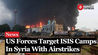 US Central Command airstrikes hit ISIS camps in Syria disrupting terror operations [upl. by Acinomal]