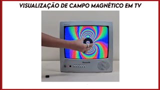 Experimentando Visualização de campo magnético em TV  Visualization of magnetic field on TV [upl. by Phia]