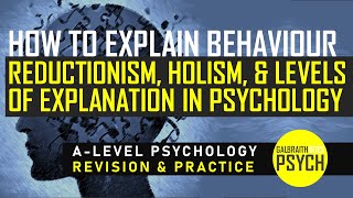 How Do We Explain Behaviour Reductionism Holism amp Levels of Explanation  Debates in Psychology [upl. by Wait]