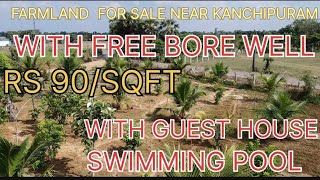 FARMLAND WITH FREE BOREWELL COMMON GUESTHOUSE amp SWIMMING POOL [upl. by Ahsinnod458]