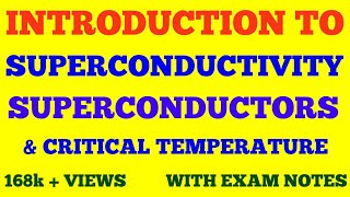 SUPERCONDUCTORS  SUPERCONDUCTIVITY  BASICS OF SUPERCONDUCTORS amp SUPERCONDUCTIVITY  WITH NOTES [upl. by Ettenrahs]