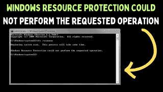 How to Fix Windows Resource Protection could not perform the requested operation Error on Windows 11 [upl. by Eirual668]