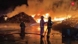 Incendio controlado en Arganda del Rey [upl. by Hsaniva788]