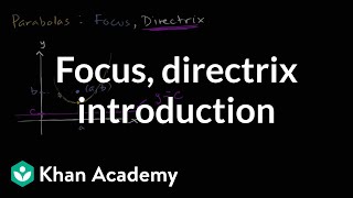 Focus and directrix introduction  Conic sections  Algebra II  Khan Academy [upl. by Kragh442]