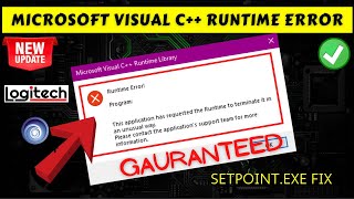 Microsoft visual C Runtime Error This application has requested the runtime to terminate Fix [upl. by Yrro]