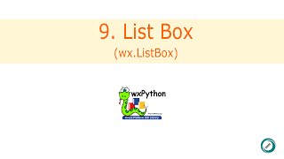 Curso de wxPython  9 List Box wxListBox [upl. by Ummersen]