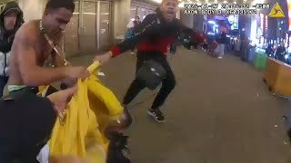 Shocking footage Police body cam shows attack on NYPD officers in Times Square [upl. by Eba]