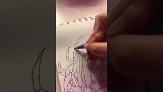 Himiko Toga line art ASMR asmr anime mha art [upl. by Aremmat]