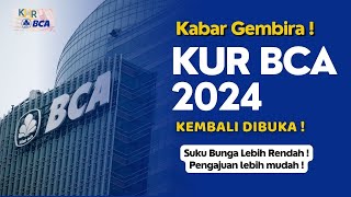 KUR BCA 2024 Kembali Dibuka Ayo Segera Ajukan Suku Bunga Lebih Rendah Pengajuan Lebih Mudah [upl. by Hizar]