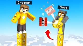 LUCKY BLOCK Tower Challenge in Minecraft VS Slogo [upl. by Cinamod859]