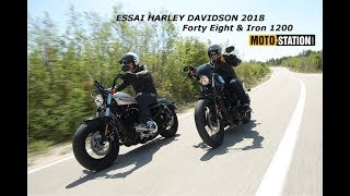 Essai Harley Davidson 2018  Forty Eight amp Iron 1200 [upl. by Aicilla]