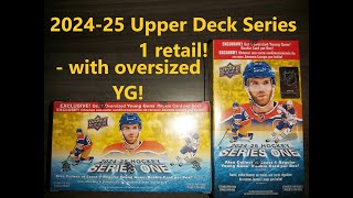 202425 Upper Deck Series 1 retail boxes with oversized YG [upl. by Trinatte]