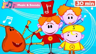 The Notekins  Learn Musical Instruments for Kids  Early Learning Videos with Music for Babies [upl. by Atiugal]