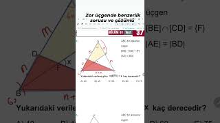 Zor üçgende benzerlik sorusu ve çözümü [upl. by Biegel578]