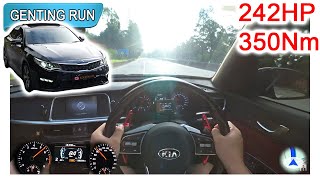 Kia Optima GT 242hp amp 350Nm  Malaysia POV Genting Run 冲上云霄 CC Subtitle [upl. by Onimixam]