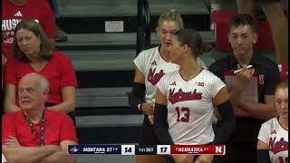 Nebraska Husker Volleyball vs Montana St 9624 [upl. by Peterson]