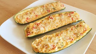 La meilleure recette de courgette farcie aux four 🥒🥒😋😋délicieux et facile [upl. by Yluj]