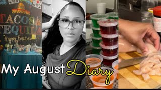 MY AUGUST DIARY birthday celebration  prepping for party  dollar tree haul cooking and more [upl. by Carr652]