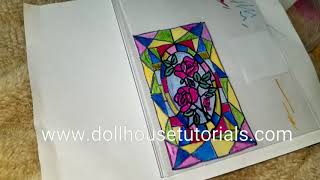 Dollhouse Stained Glass DIY [upl. by Einnoj562]