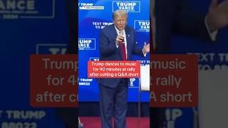 Trump dances to music for 40 minutes at town hall after cutting QampA short shorts [upl. by Annawot421]