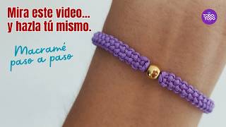 ☝️HERMOSA pulsera de Hilo tejida en MACRAMÉ Paso a paso😍 Easy Thread Bracelet [upl. by Sackville]