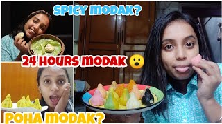 I only ate MODAK shaped food for 24 HOURS😨 gopsvlogs [upl. by Noseaj]