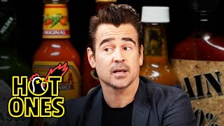 Colin Farrell Searches for Meaning in the Pain of Spicy Wings  Hot Ones [upl. by Malone]