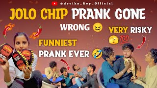 FUNNIEST PRANK EVER 🤣🤣  VERY RISKY  JOLO CHIP  PRANK GONE WRONG [upl. by Yvan296]