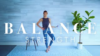 Balance Strength amp Core Workout to Improve Stability for Beginners amp Seniors [upl. by Adieno844]