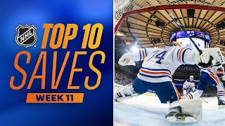 Top 10 Saves from Week 11  202324 NHL Season [upl. by Peer]