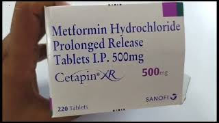 Cetapin XR 500mg Tablet  Metformin Hydrochloride 500mg Tablets  Cetapin XR 500mg Tablet Uses Dose [upl. by Eelrihs]