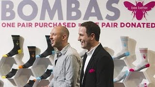 Bombas Socks Shark Tank Earned Media [upl. by Norrag]