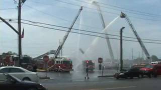 Syossetny Fire Department Ladder 55 Wetdown [upl. by Eramal]