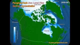 Sea Ice Concentration in Canada 19802013 [upl. by Gwendolen]