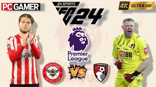 FC 24  Brentford vs Bournemouth  Premier League 2425 Full Match  PC™ Gameplay 4K60 [upl. by Burkley]