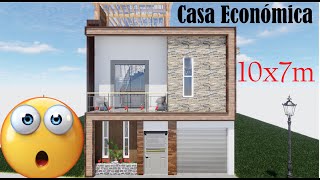 Casa Hermosa y Economica de 10x7m de dos niveles [upl. by Eiliah336]