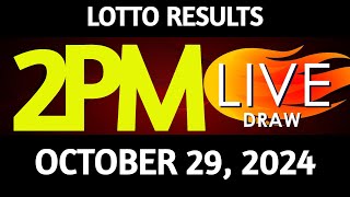 Lotto Result Today 200 pm draw October 29 2024 Tuesday PCSO LIVE [upl. by Rodolph]